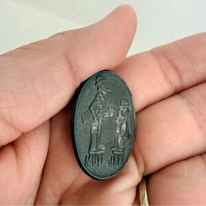 Vintage 1920s Mutt & Jeff Cracker Jack Prize Metal Lapel Stud- Comic Strip Premi